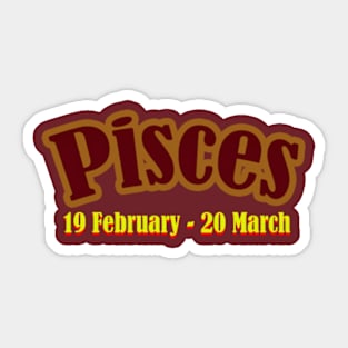 Pisces Zodiac T shirt Sticker